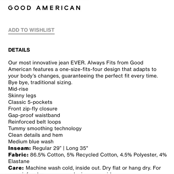 Good American Always Fits jeans 14-18 - Picture 6 of 6